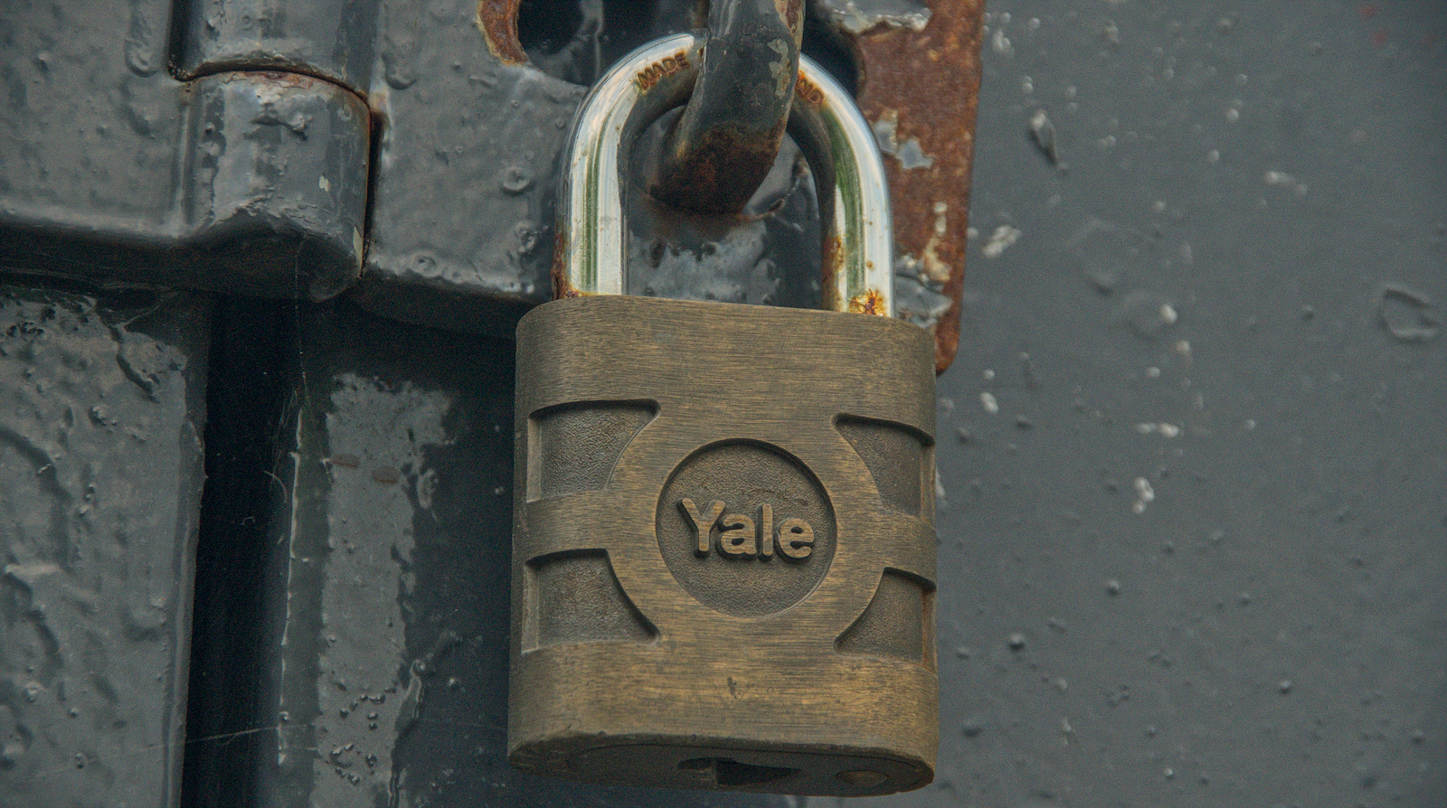 Yale padlock used as a symbol of digital security and privacy
